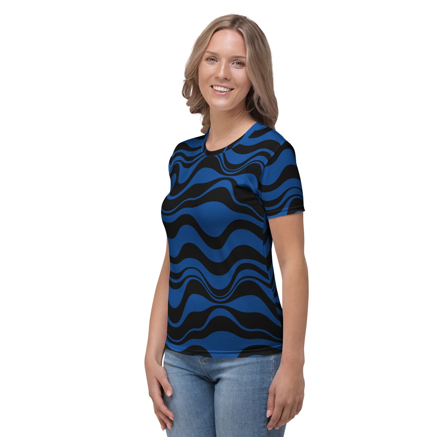 ENERGY WAVES blue black - Woman's T-Shirt