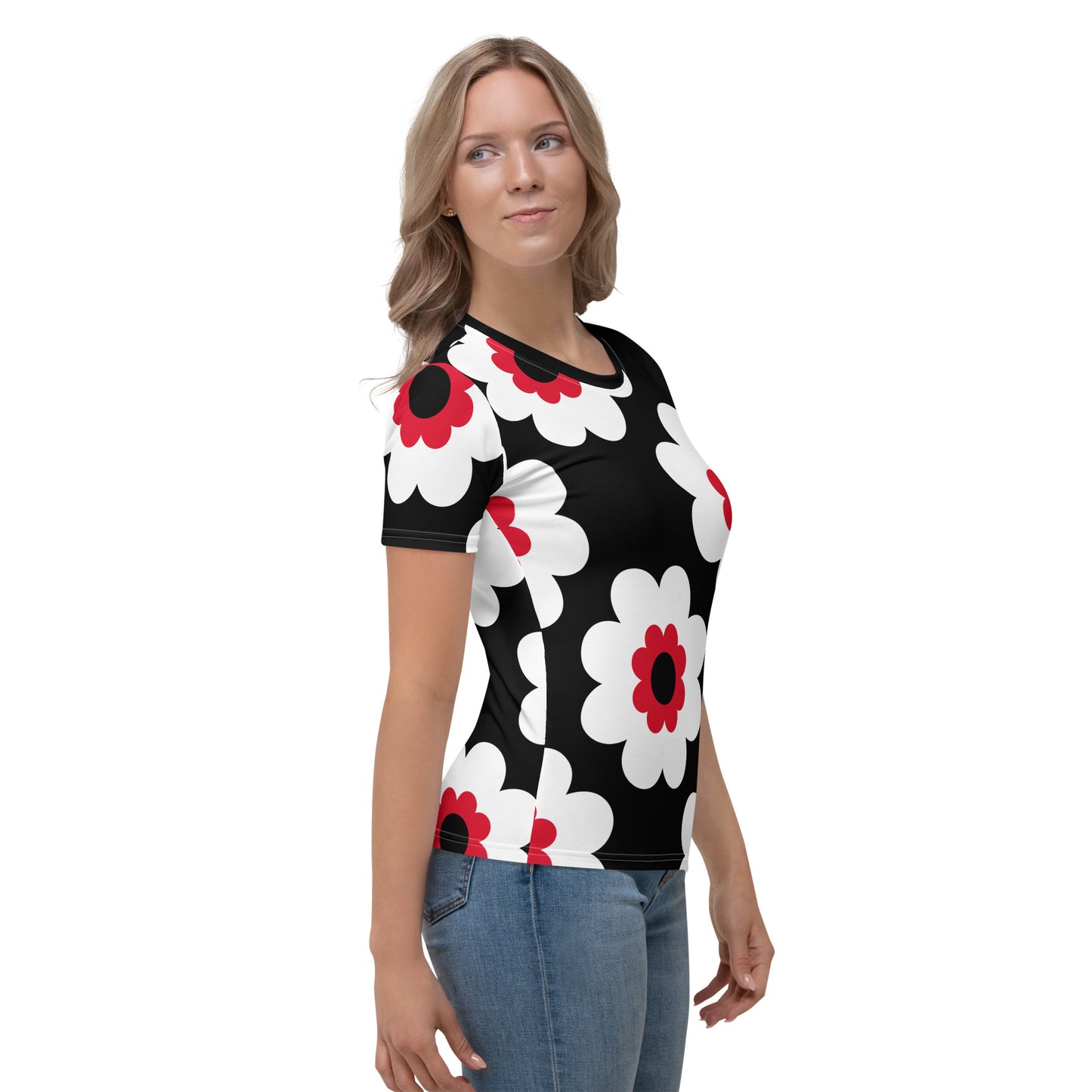 FANCY BLOOM red black - Woman's T-Shirt