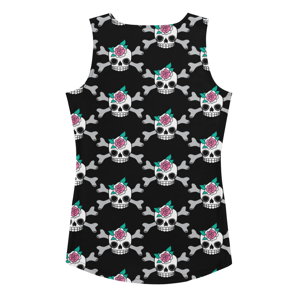 SKULLROSE black - Tank Top | SHALMIAK