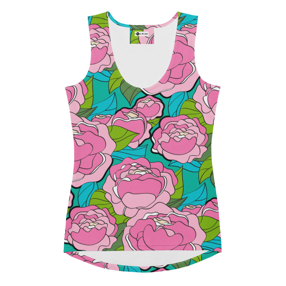 BE MY ONLY pink turquoise - Tank Top | SHALMIAK