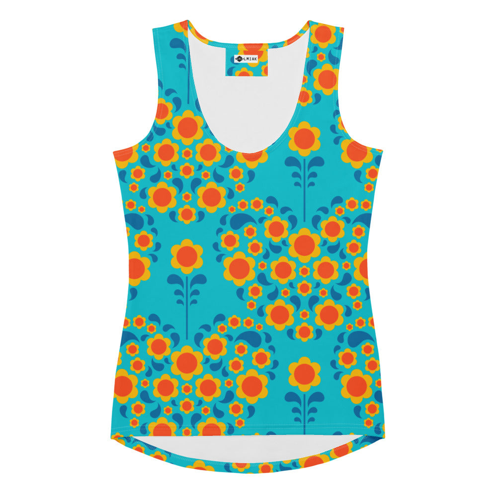 HEARTBEAT orange blue - Tank Top