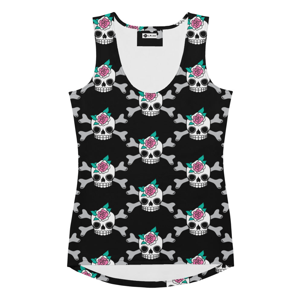 SKULLROSE black - Tank Top | SHALMIAK