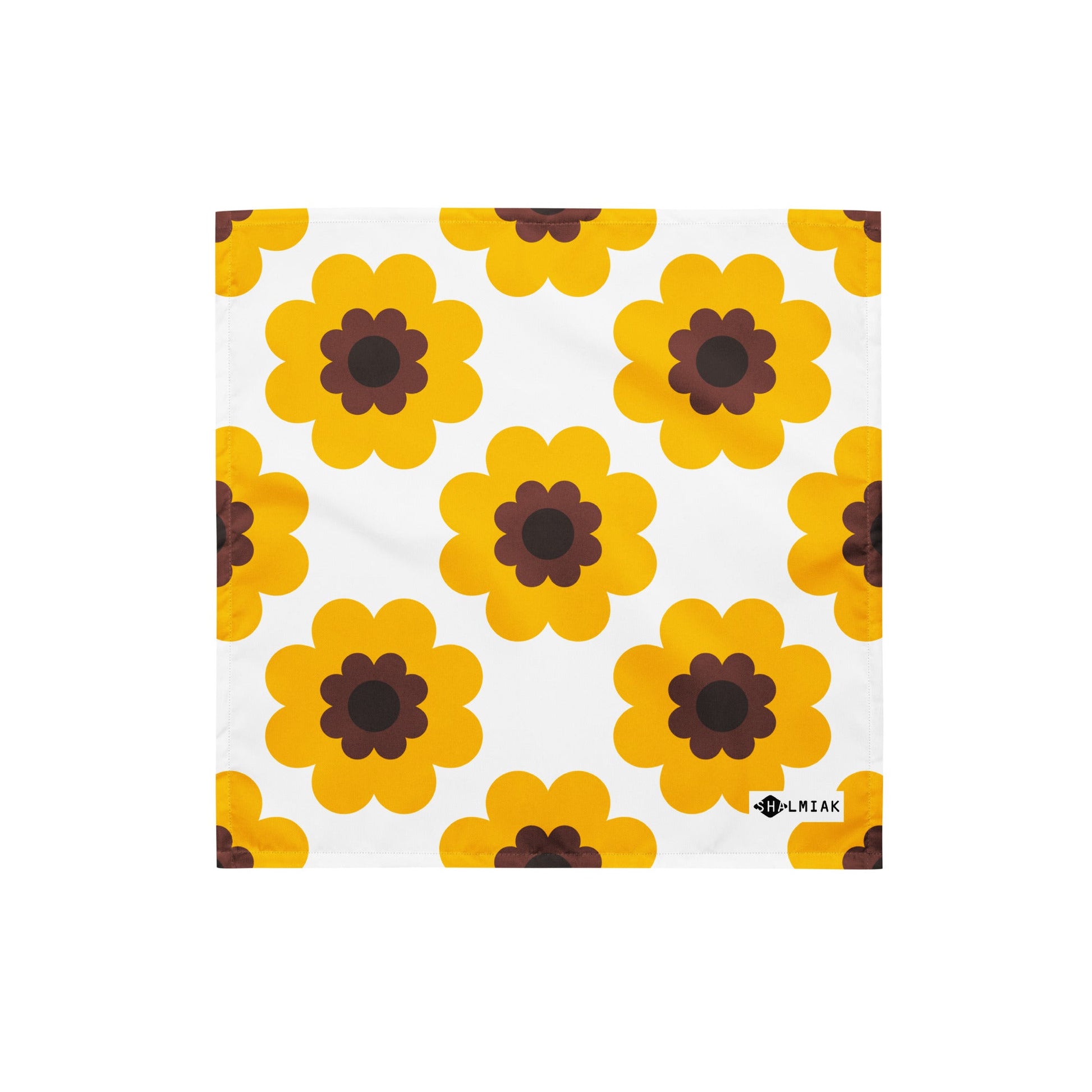 Bandana - FANCY BLOOM yellow - Pretty floral print S