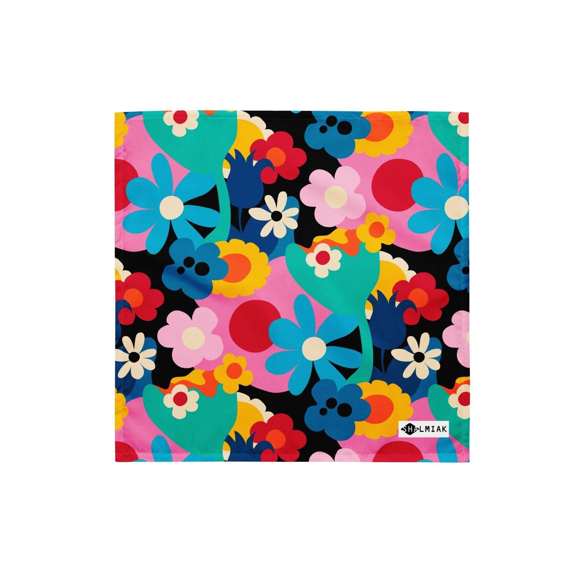 Bandana - FLORALEI - Artsy flower print S