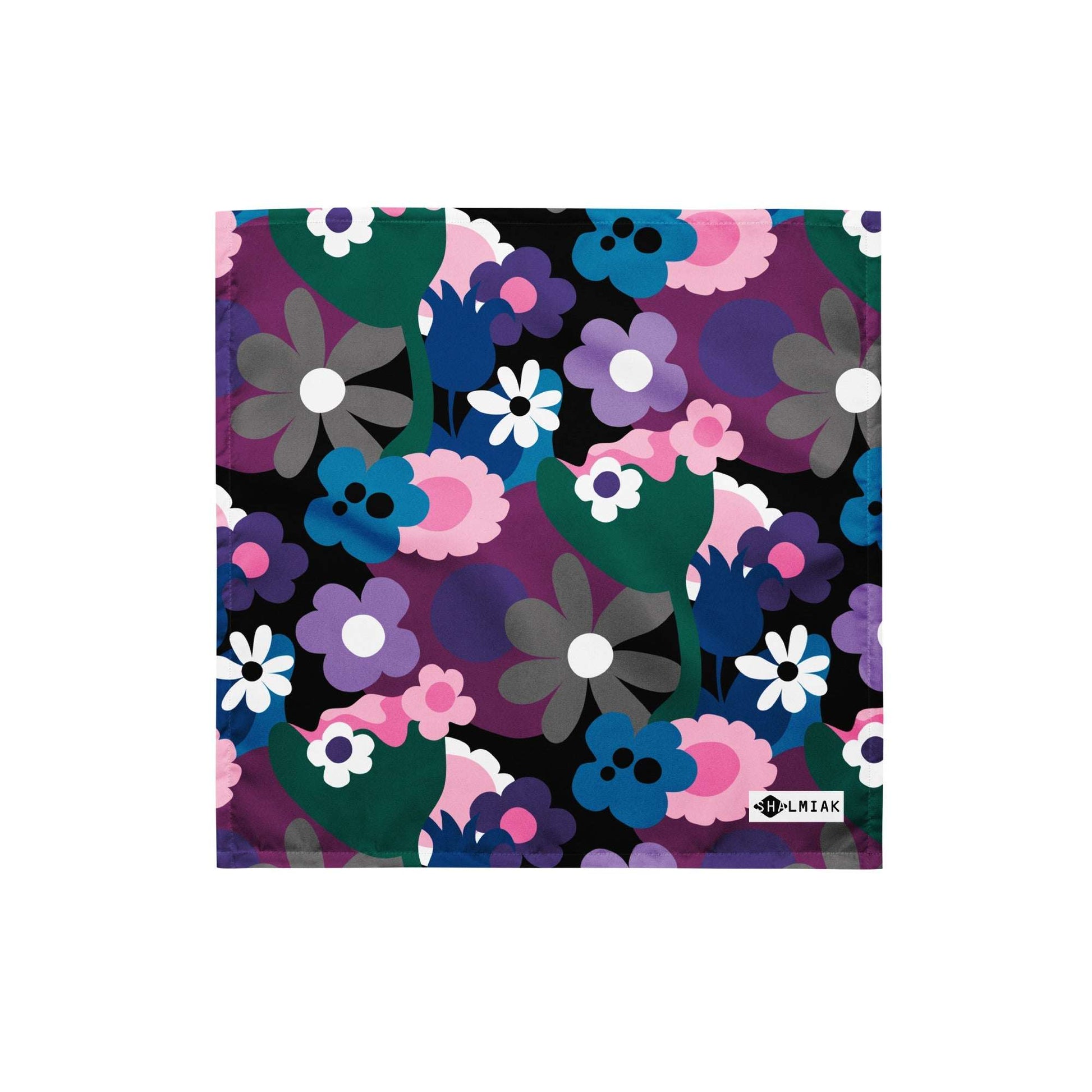 Bandana - FLORALEI cool - Artsy flower print S