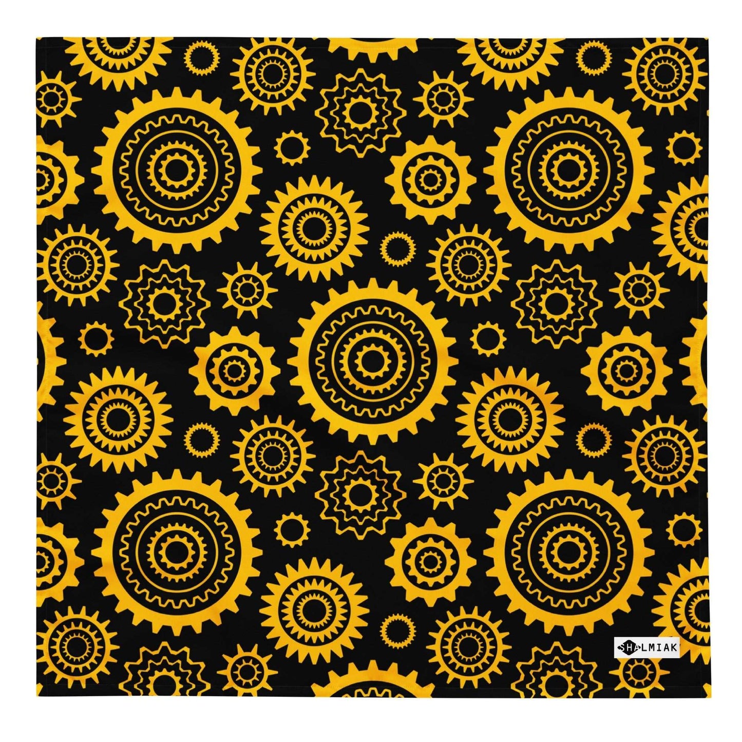 Bandana - GREAT GEAR yellow black - Gear and tech print L