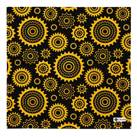 Bandana - GREAT GEAR yellow black - Gear and tech print L