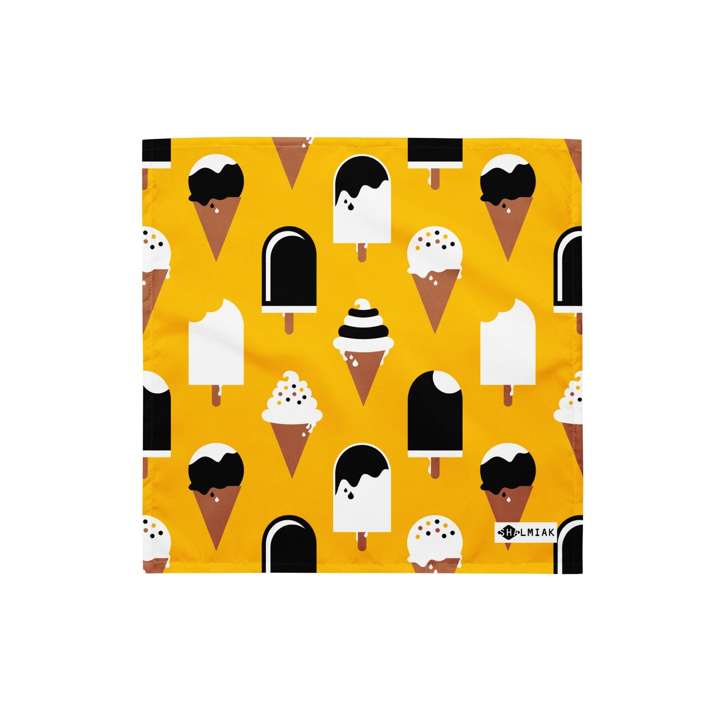 Bandana - JÄDE yellow - Happy ice cream print S