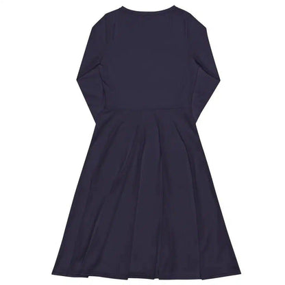 Midi dress - DARK BLUE - Single color