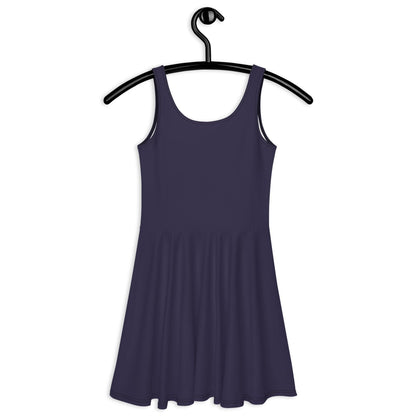 Skater dress - DARK BLUE - Single color
