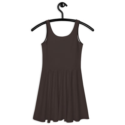 Skater dress - DARK BROWN - Single color