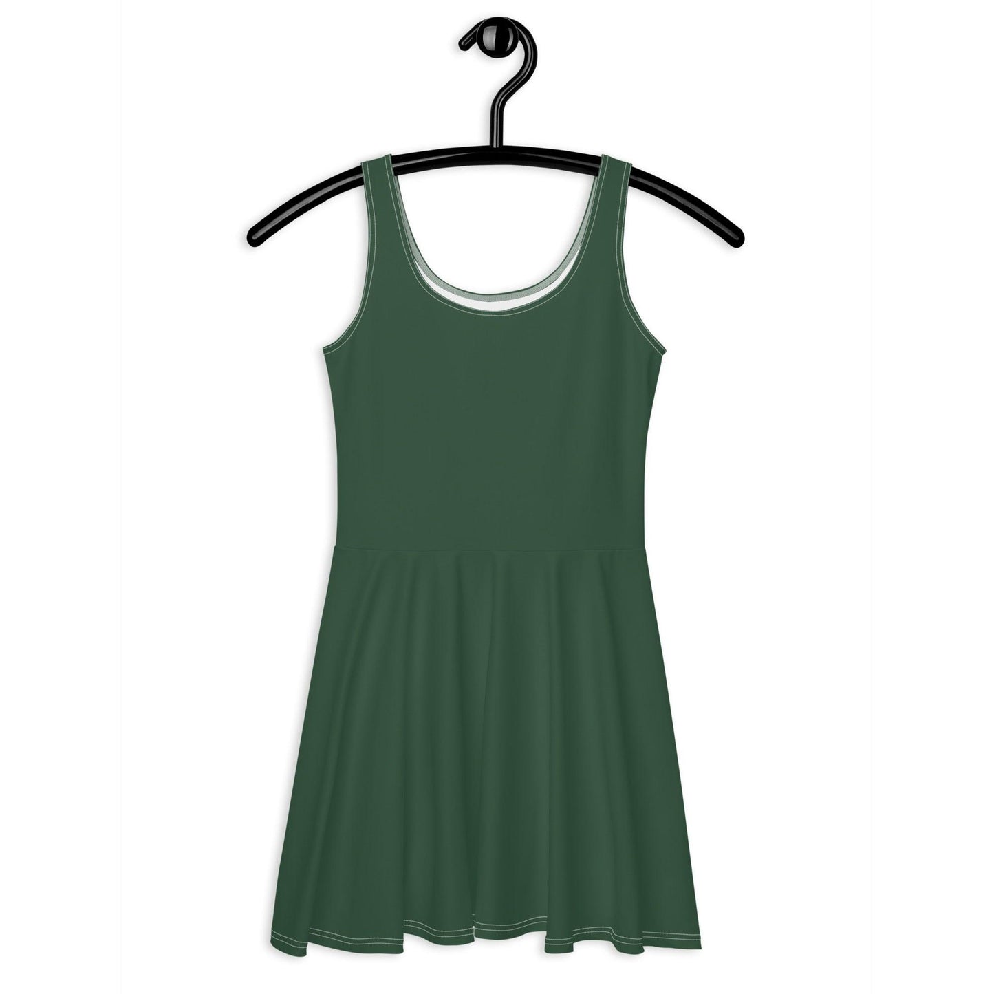 Skater dress - FOREST GREEN - Single color 3XL