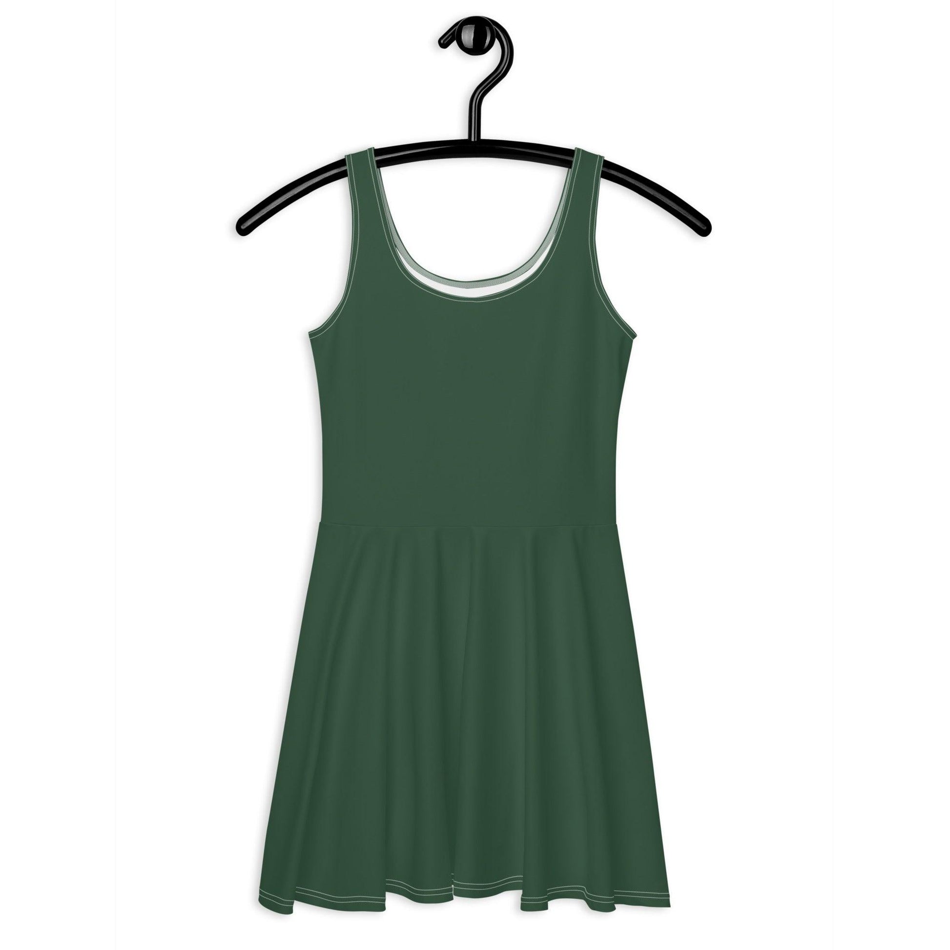 Skater dress - FOREST GREEN - Single color 3XL