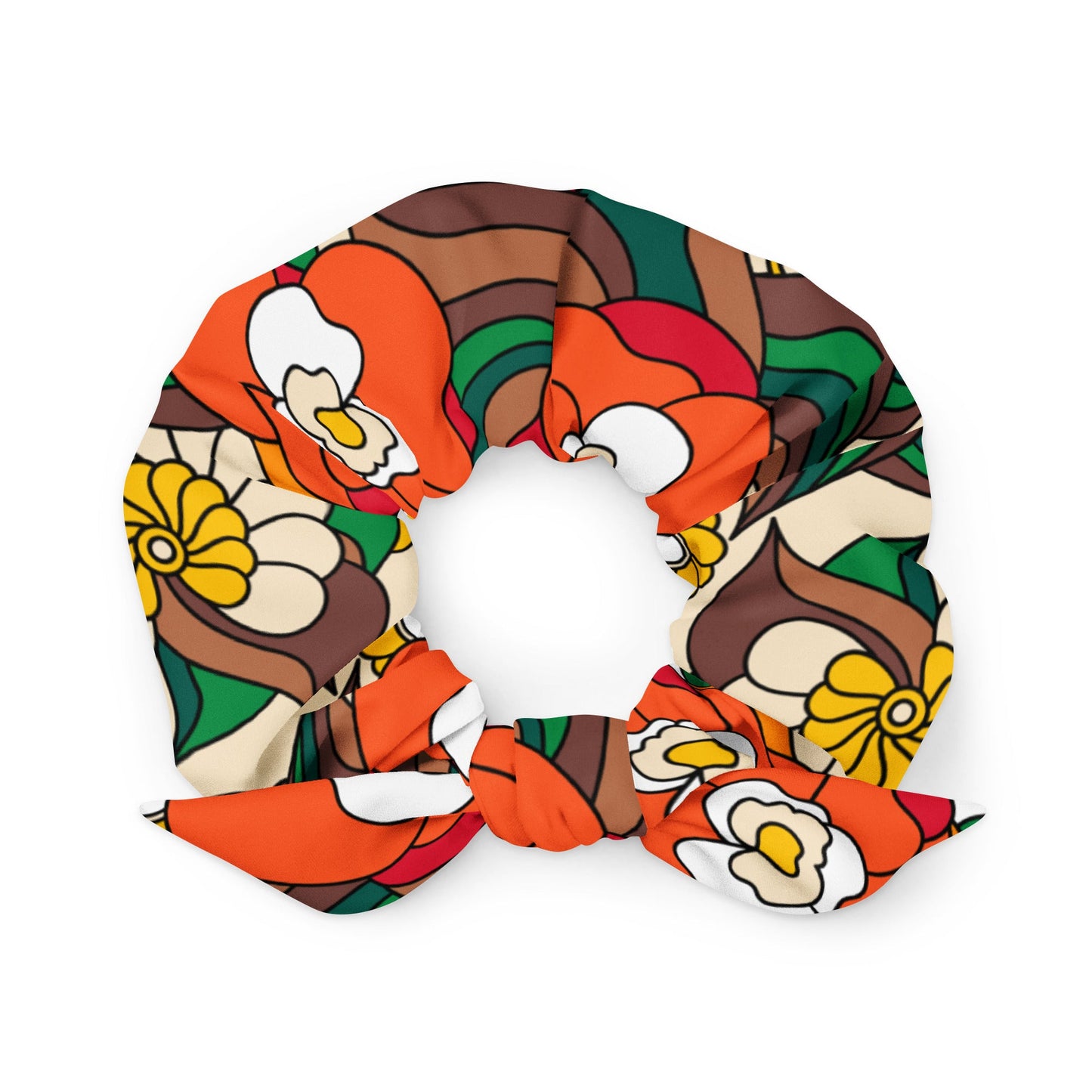 Scrunchie - BELLADRAMA retro - Big bold bloom print Default Title