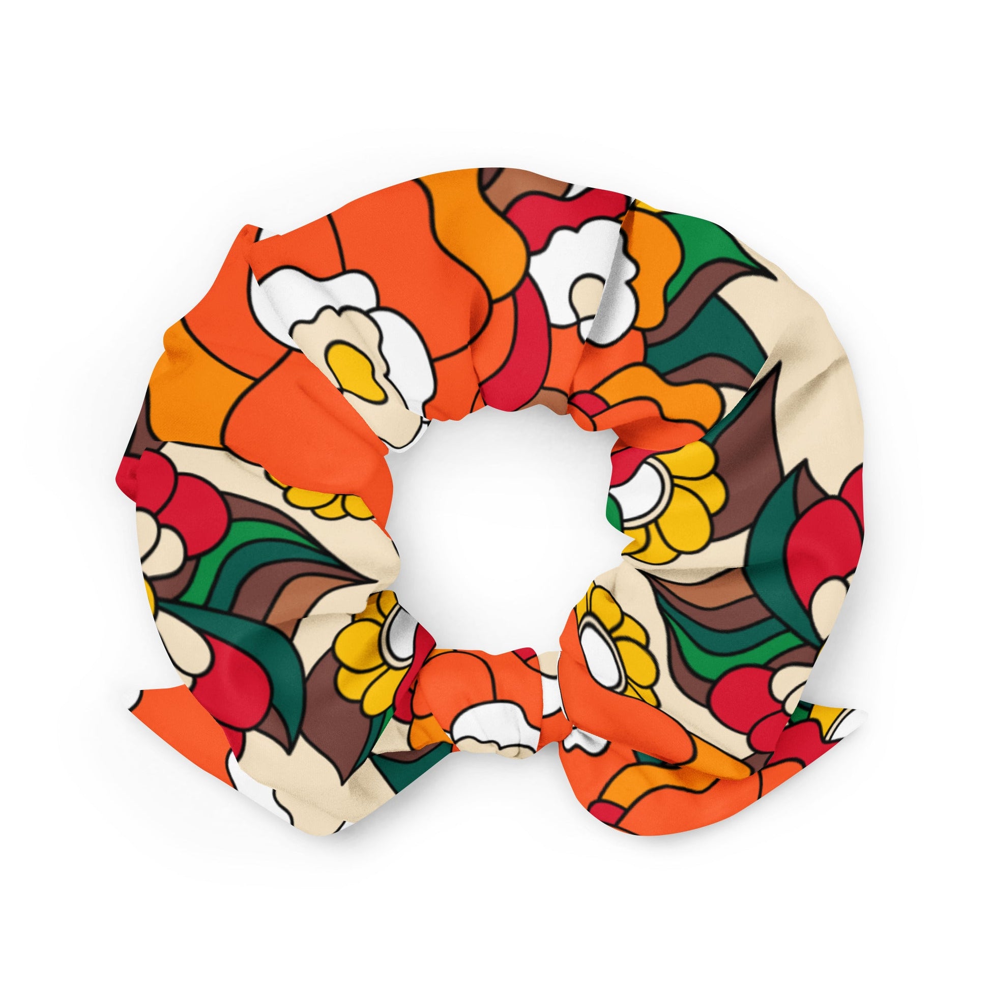 Scrunchie - BELLADRAMA retro - Big bold bloom print