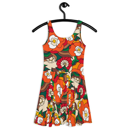 Skater dress - BELLADRAMA retro - Big bold bloom print