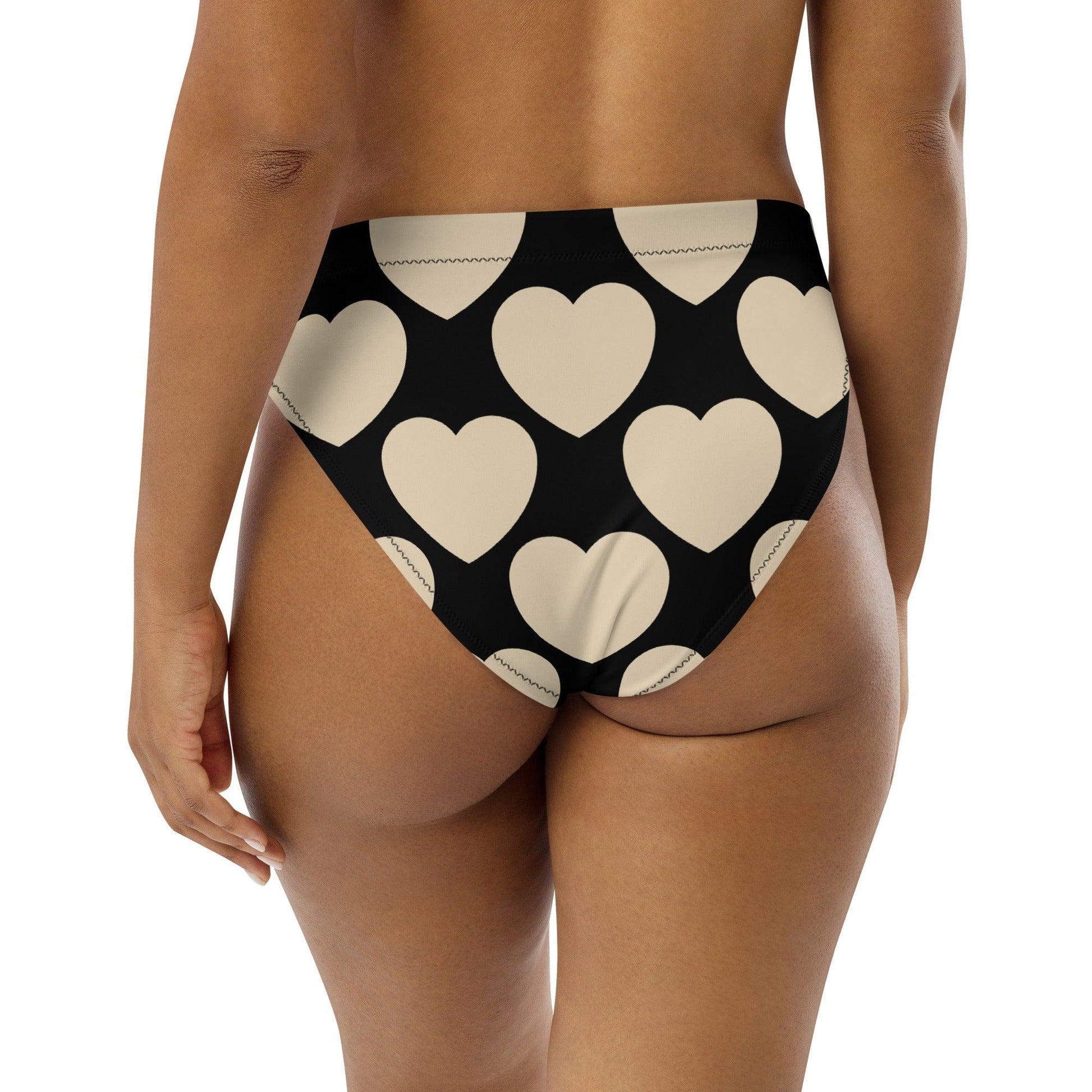 Bikini bottom - ELLIE LOVE bw - Bold heart print