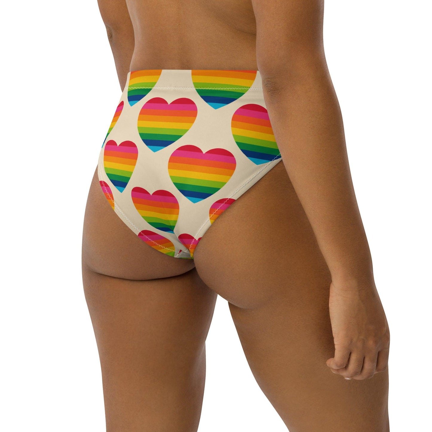 Bikini bottom - ELLIE LOVE rainbow - Bold heart print