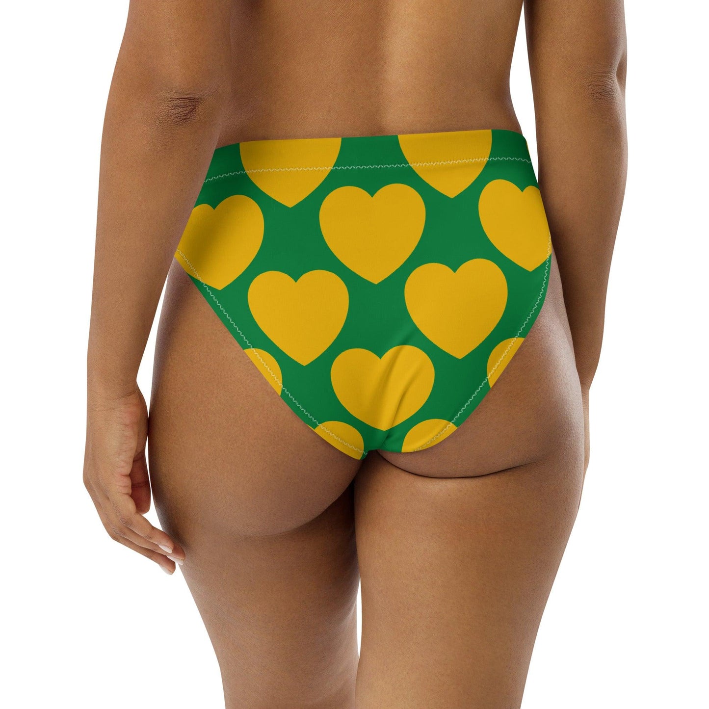 Bikini bottom - ELLIE LOVE yellow green - Bold heart print