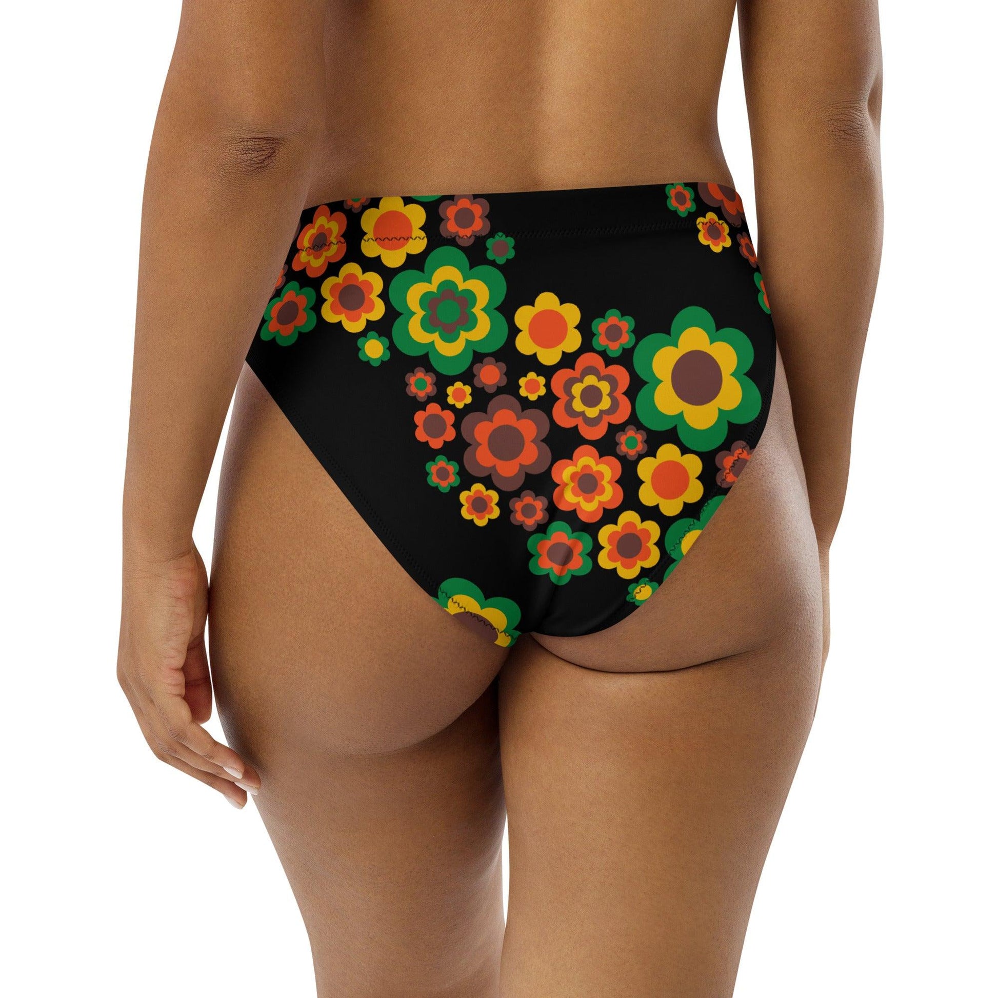Bikini bottom - FLORA FOREVER retro - Floating flower print