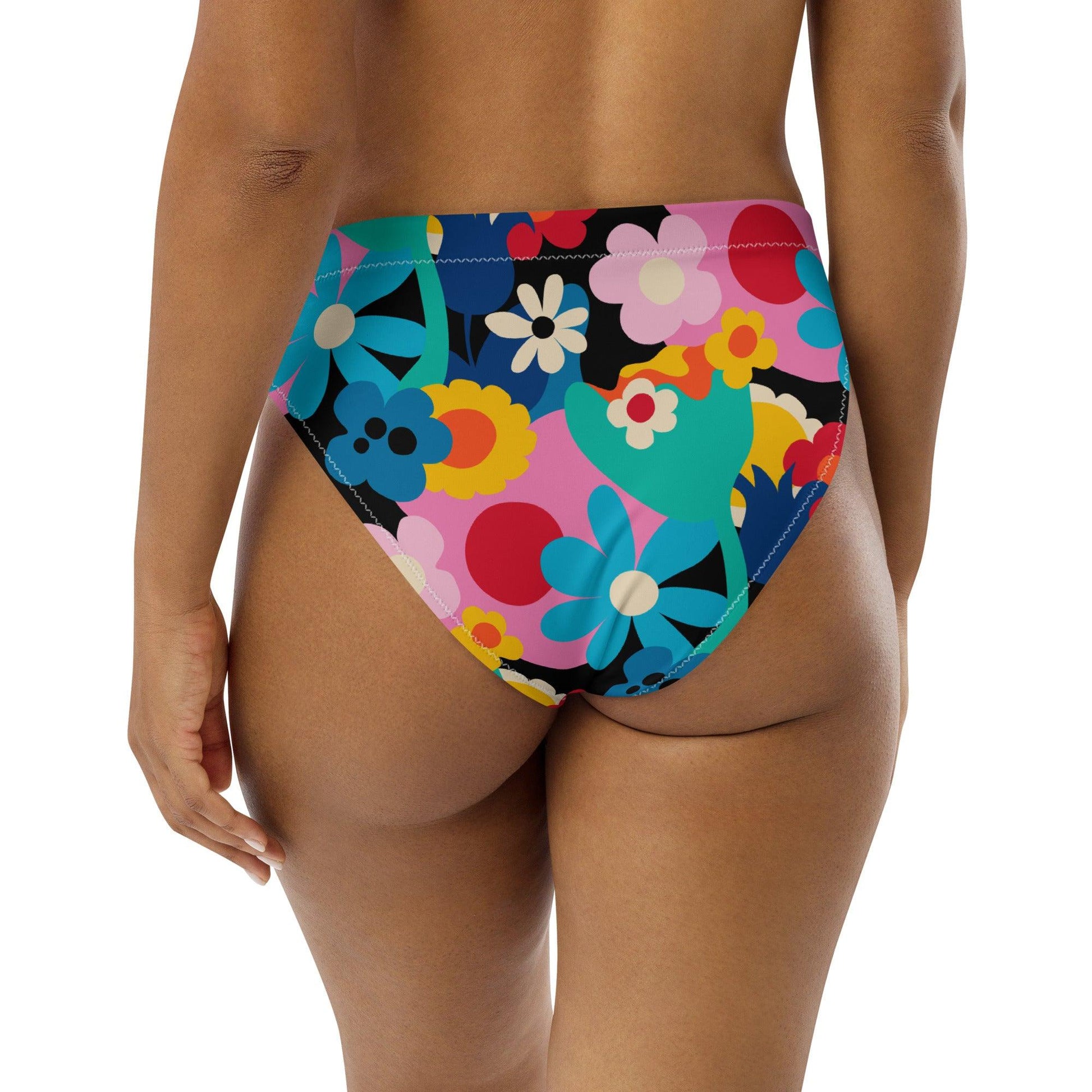 Bikini bottom - ENERGY WAVES blue - Wavy stripe print