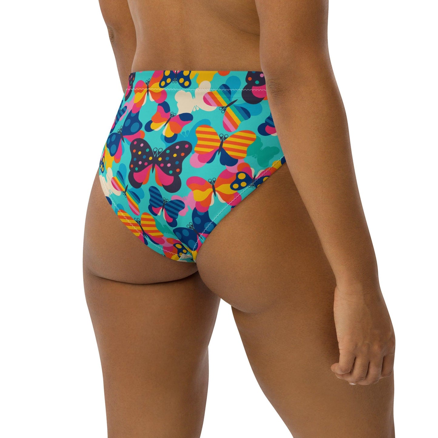 Bikini bottom - FLYRAVE turquoise - Colorful butterfly print