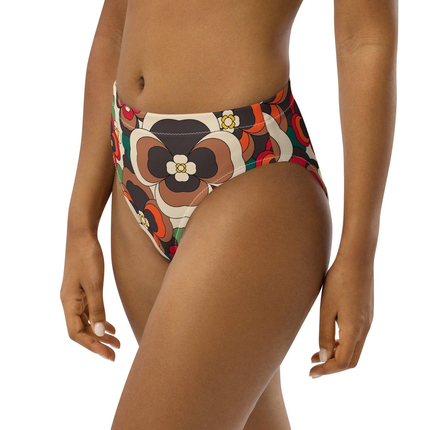 Bikini bottom - PANSY FANTASY retro - Retro pansy print