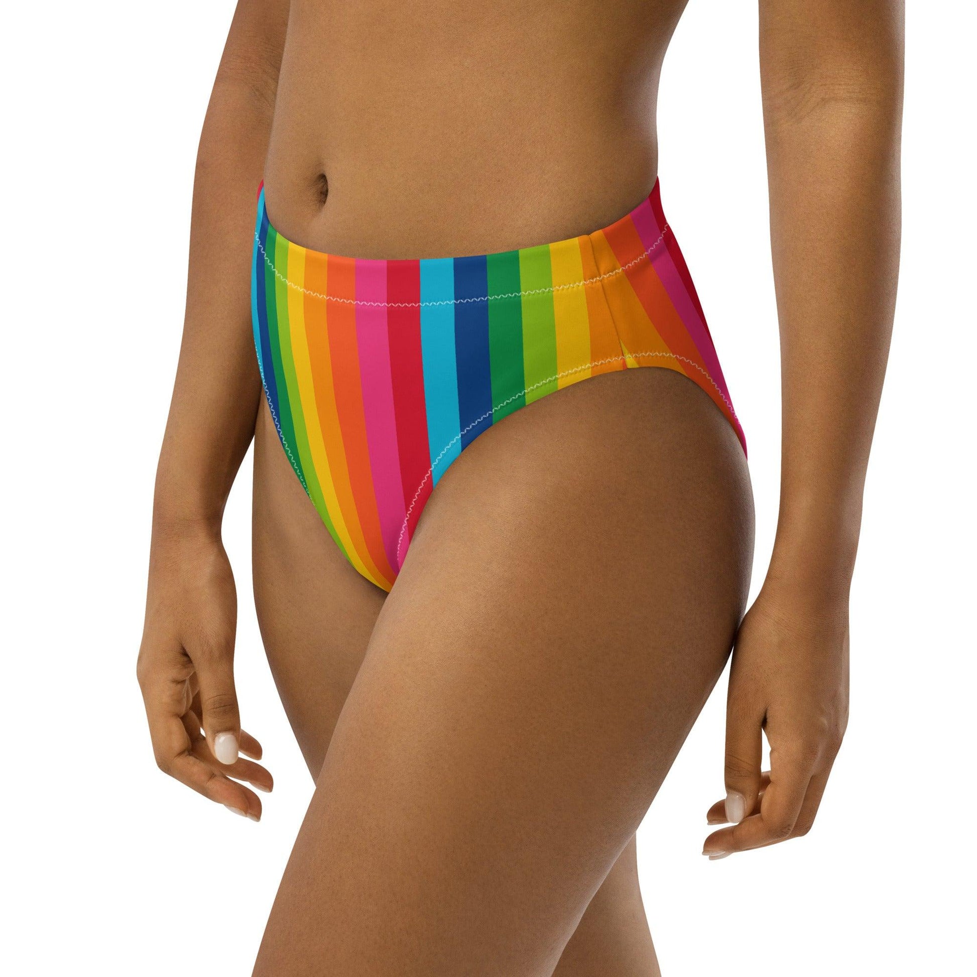 Bikini bottom - RAINBOW STRIPE vertical