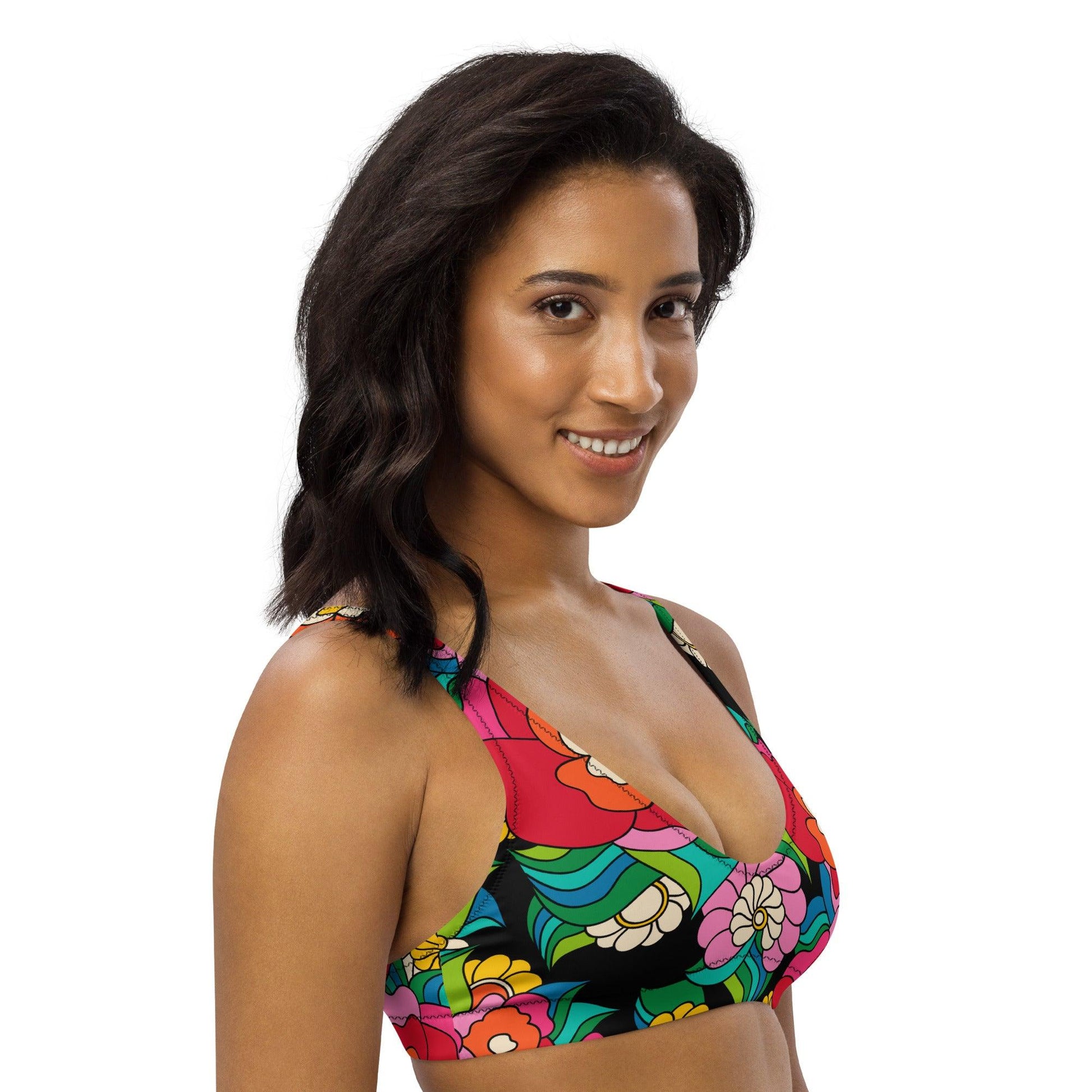 Bikini top - BELLADRAMA - Big bold bloom print