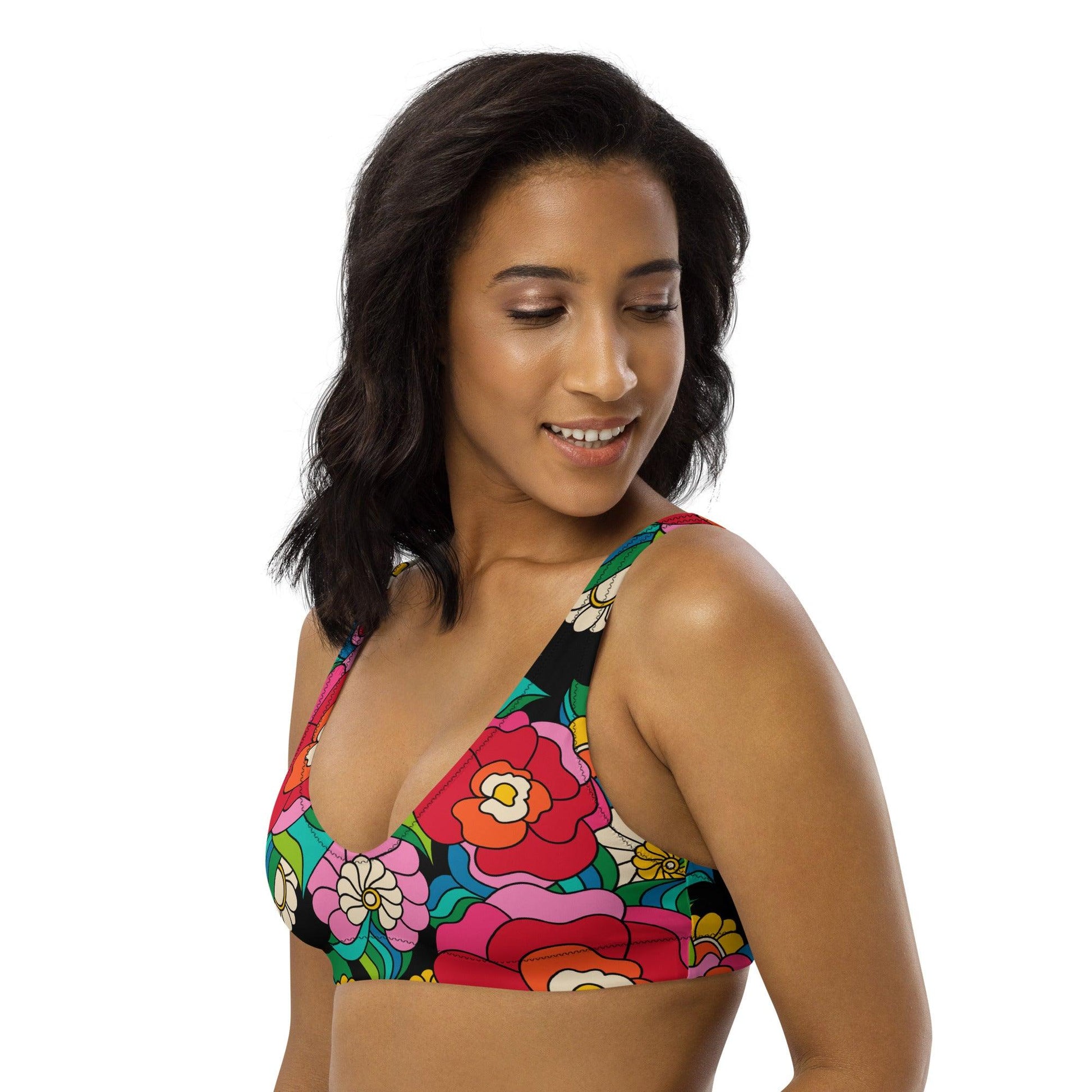 Bikini top - BELLADRAMA - Big bold bloom print