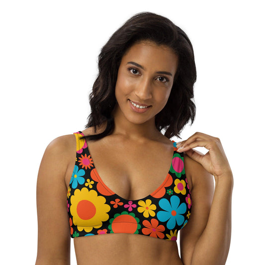 Bikini top - BLOOMPOP happy - Colorful bloom print 3XL