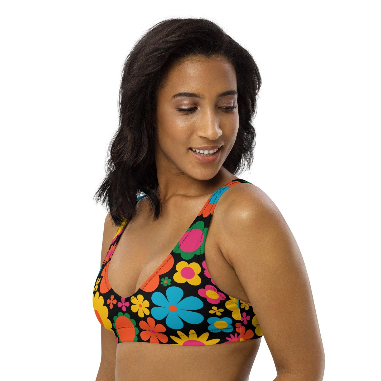 Bikini top - BLOOMPOP happy - Colorful bloom print