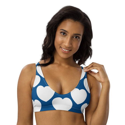 Bikini top - ELLIE LOVE fin - Bold heart print 3XL
