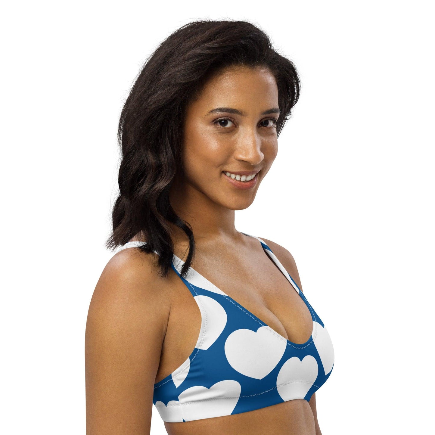 Bikini top - ELLIE LOVE fin - Bold heart print