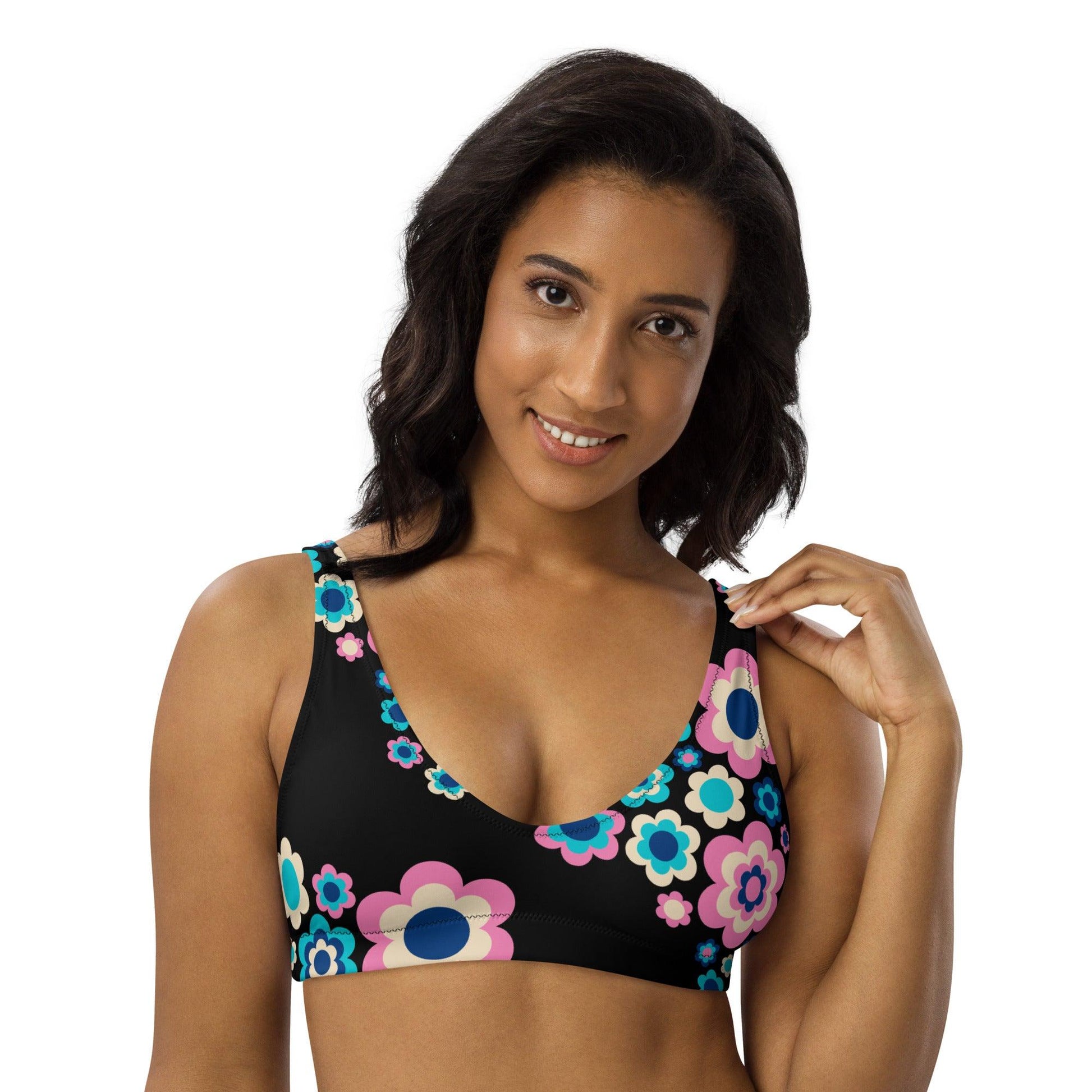 Bikini top - FLORA FOREVER sweet - Floating flower print 3XL