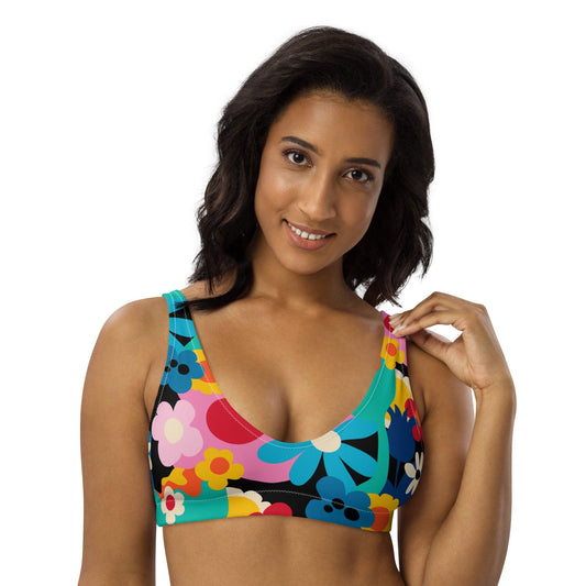 Bikini top - FLORALEI - Artsy flower print 3XL