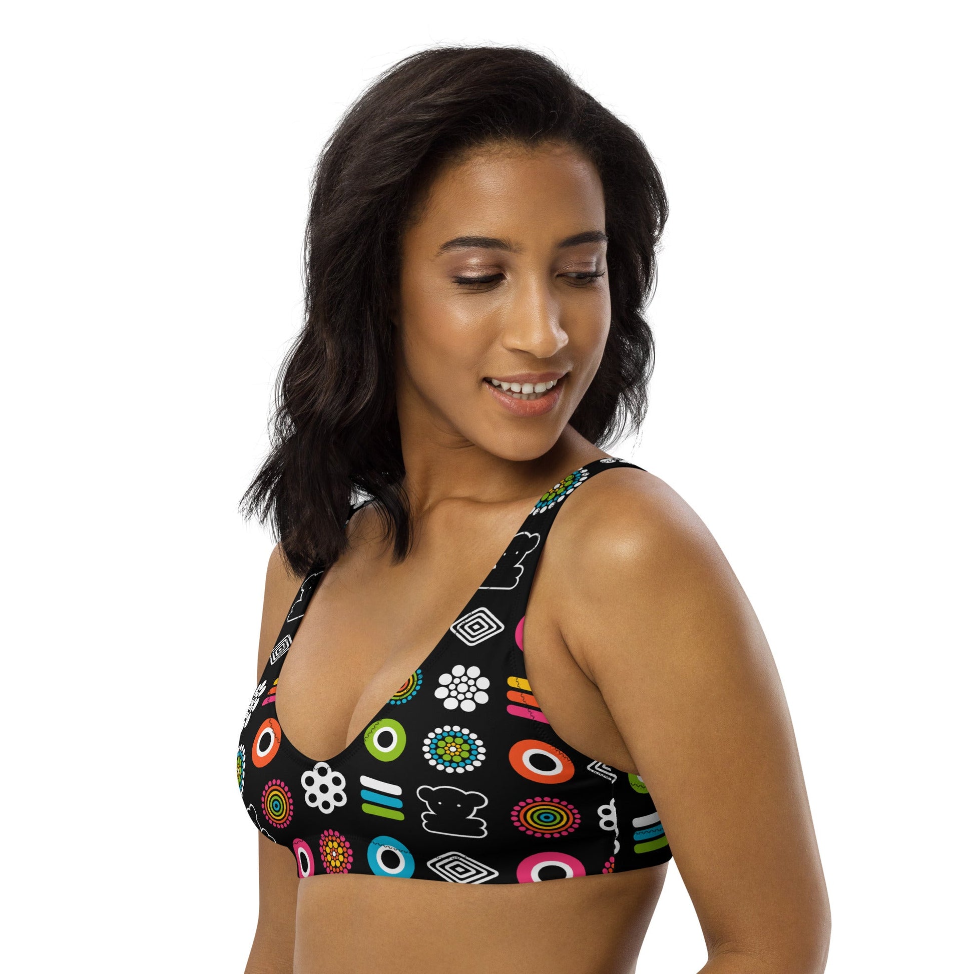 Bikini top - SWEET CANDY - Colorful candy print