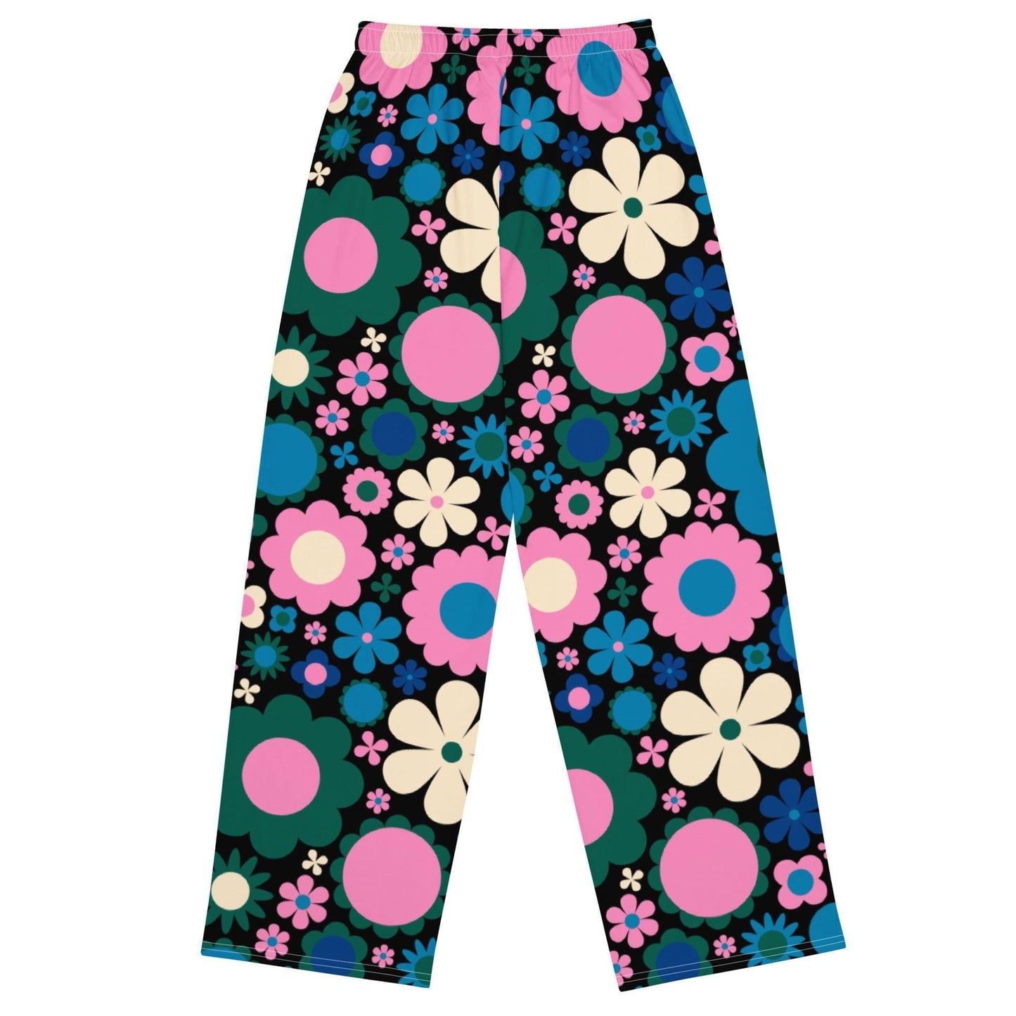 Pants - BLOOMPOP blue pink - Colorful bloom print