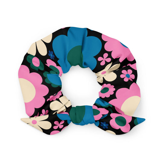 Scrunchie - BLOOMPOP blue pink - Colorful bloom print Default Title
