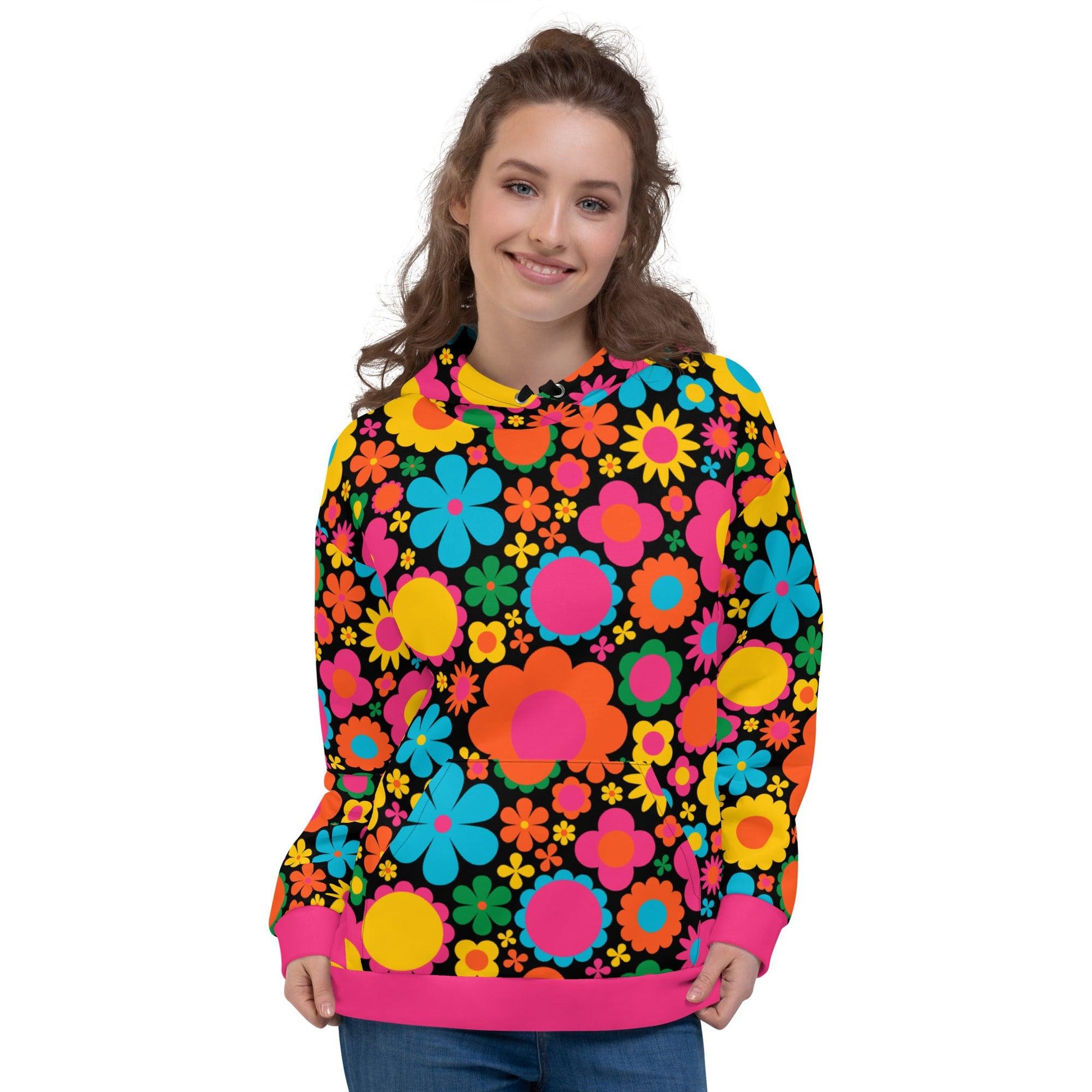 Hoodie - BLOOMPOP happy - Colorful bloom print 6XL