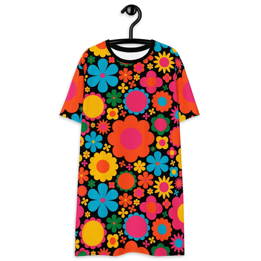 T-shirt dress - BLOOMPOP happy - Colorful bloom print 6XL
