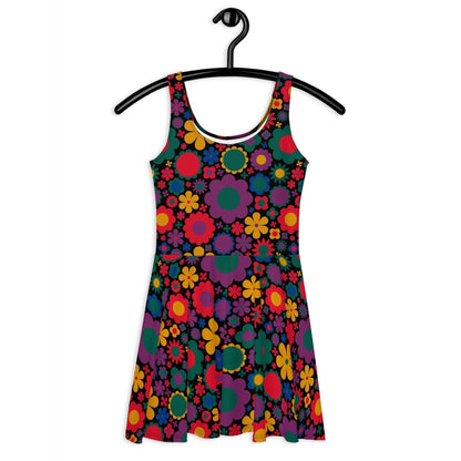 Skater dress - BLOOMPOP misty - Colorful bloom print 3XL