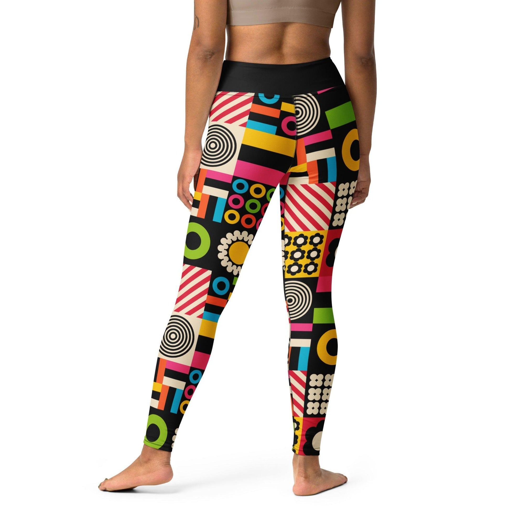 Yoga leggings -2- CANDYBOX - Bold candy shapes print