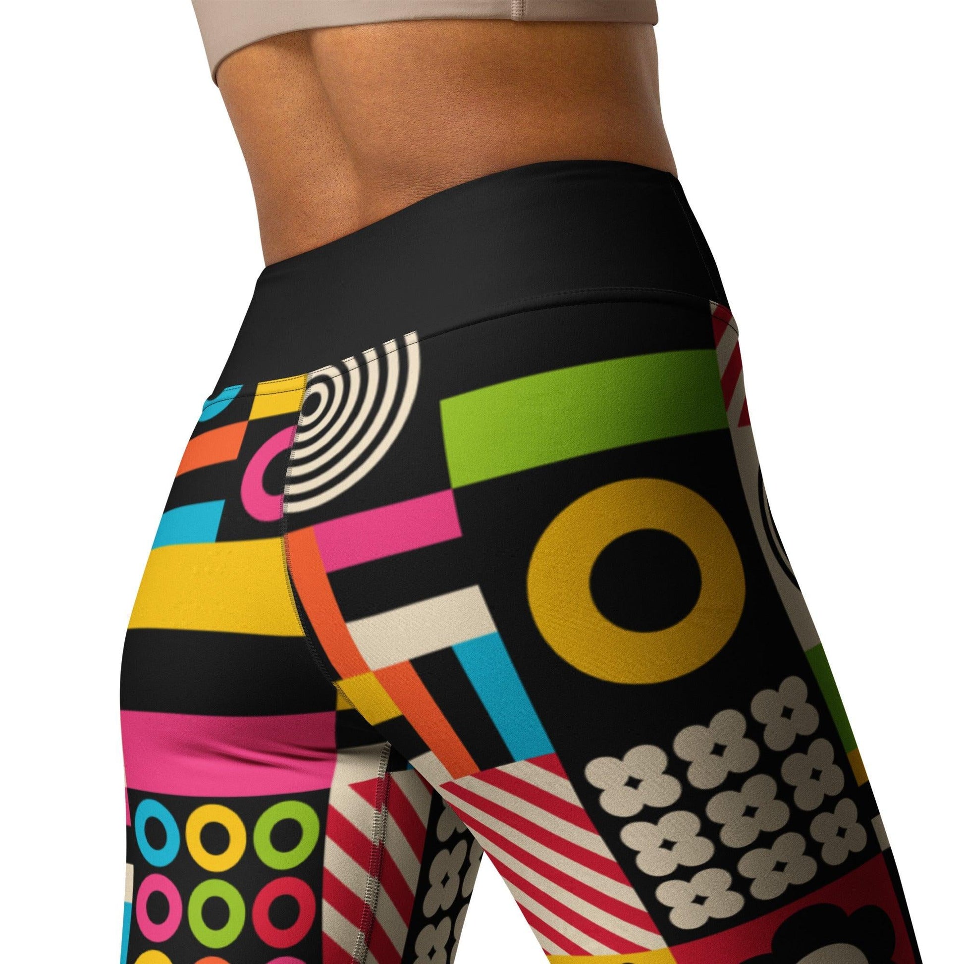 Yoga leggings -2- CANDYBOX - Bold candy shapes print