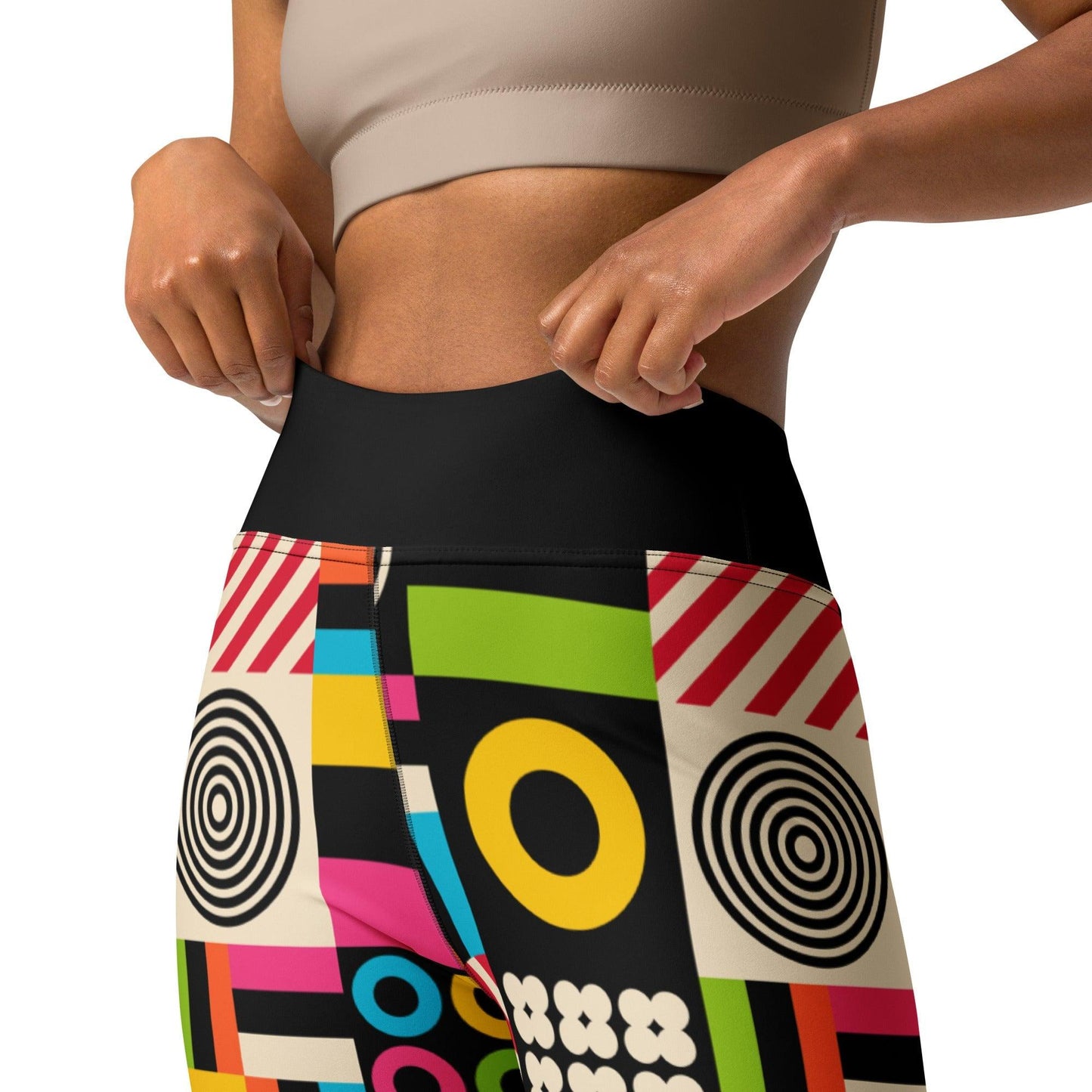 Yoga leggings -2- CANDYBOX - Bold candy shapes print