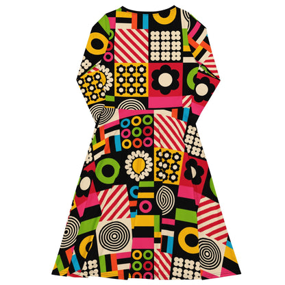 Midi dress - CANDYBOX - Bold candy shapes print