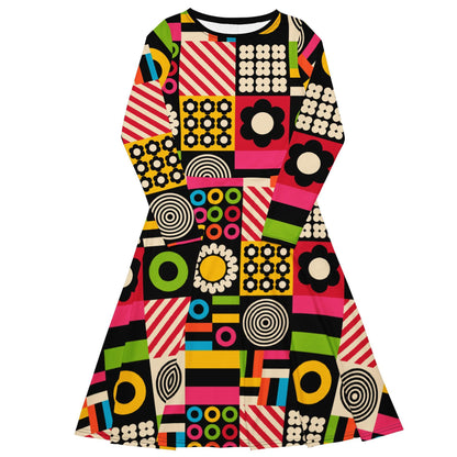 Midi dress - CANDYBOX - Bold candy shapes print 6XL