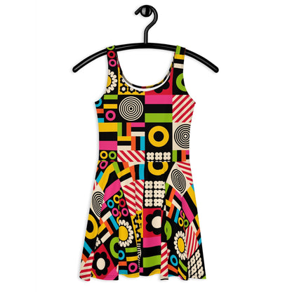 Skater dress - CANDYBOX - Bold candy shapes print 3XL