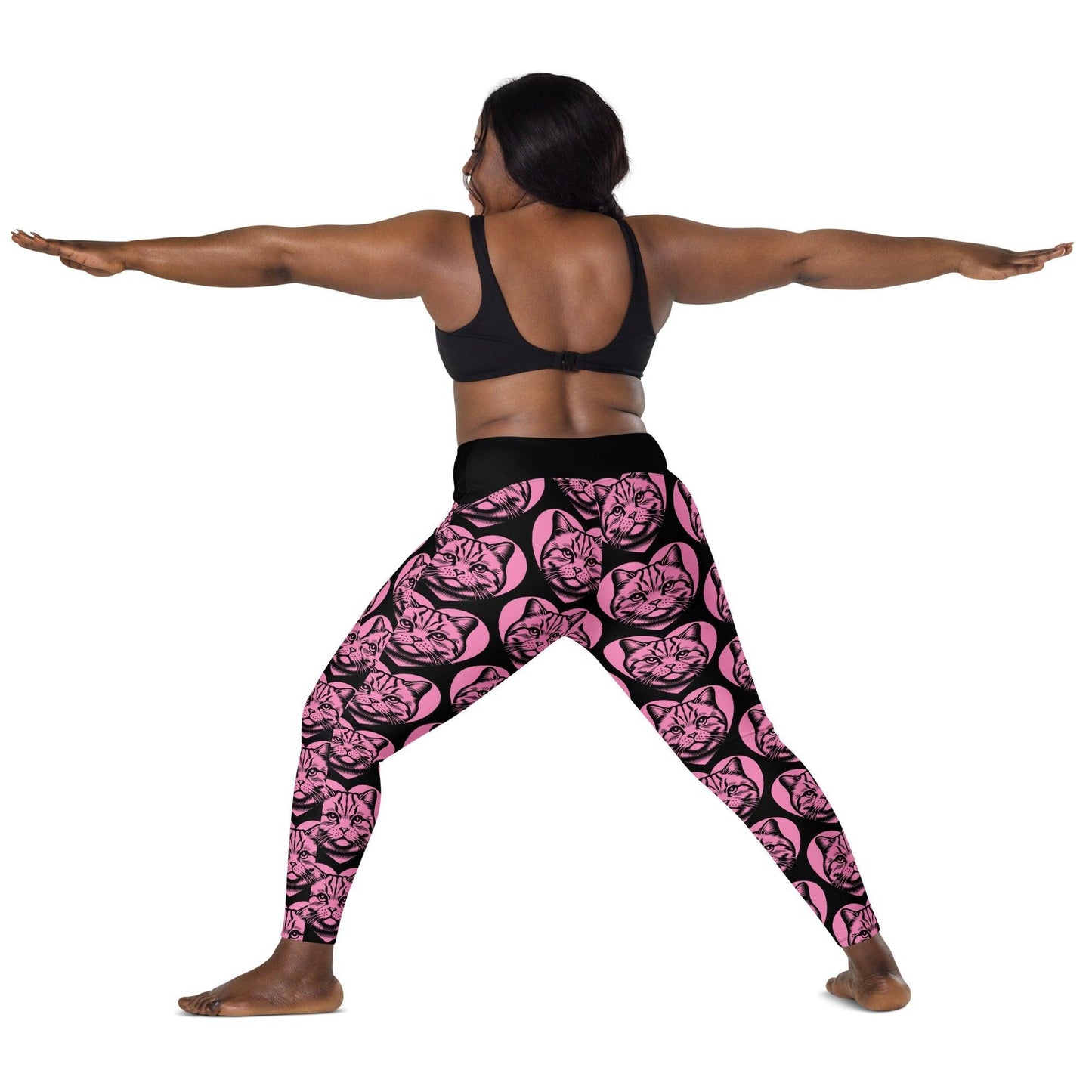 Cat breed leggings with pockets - BRITISH SHORTHAIR - HERTTAHOUND - pink