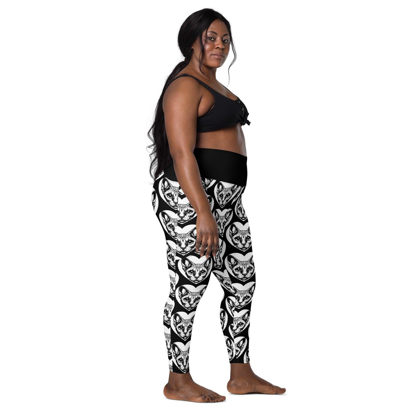 Cat breed leggings with pockets - DEVON REX - HERTTAHOUND